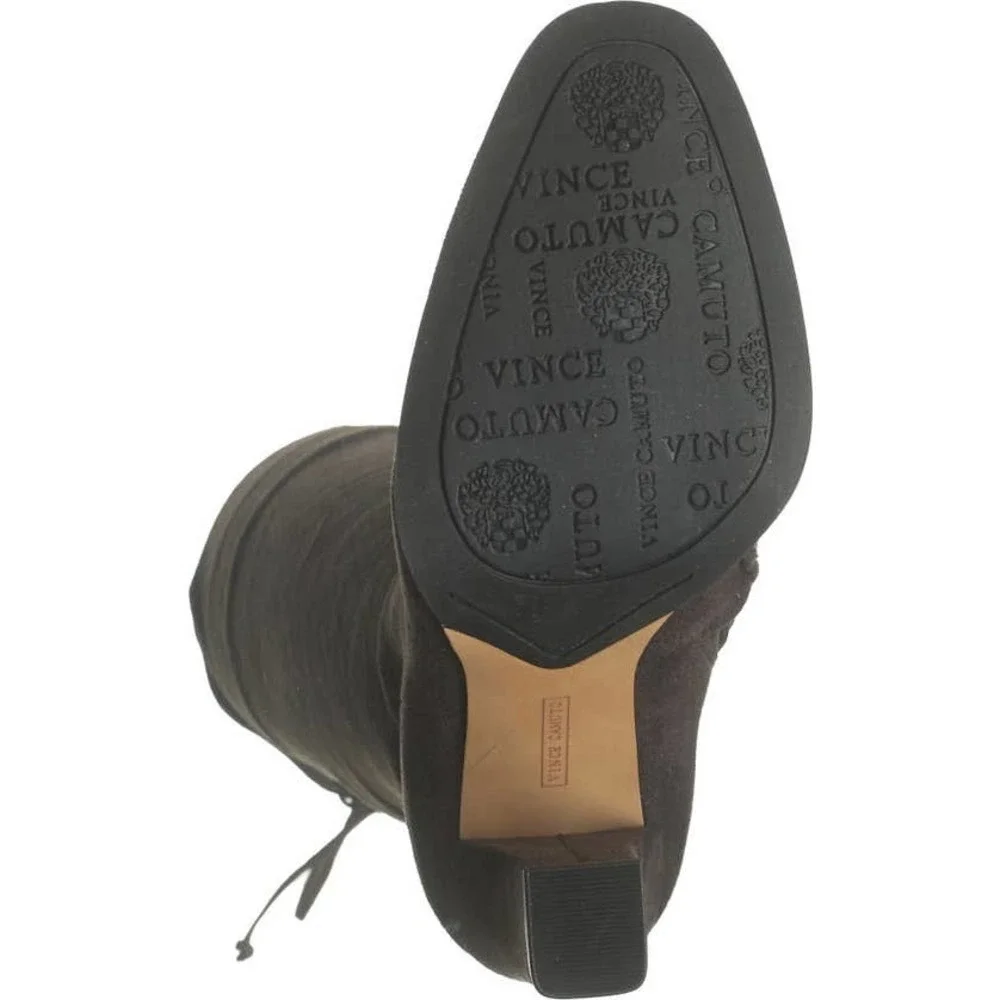 VINCE CAMUTO Women's Dark grey Tapley Thigh-High Block Heel Boot Size 6.5M